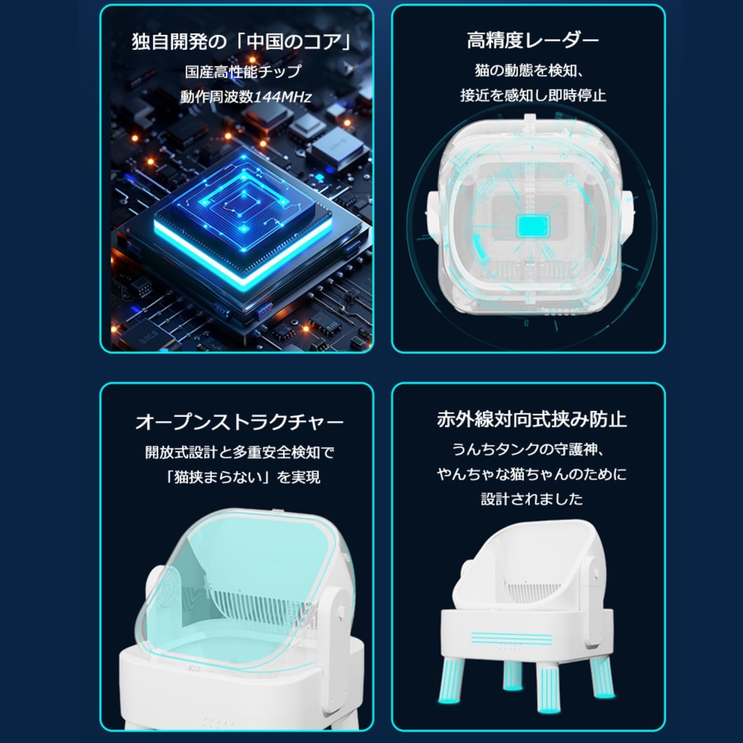 Amazon | SKISOPGO スマート全自動猫トイレ APP対応 オープンタイプ